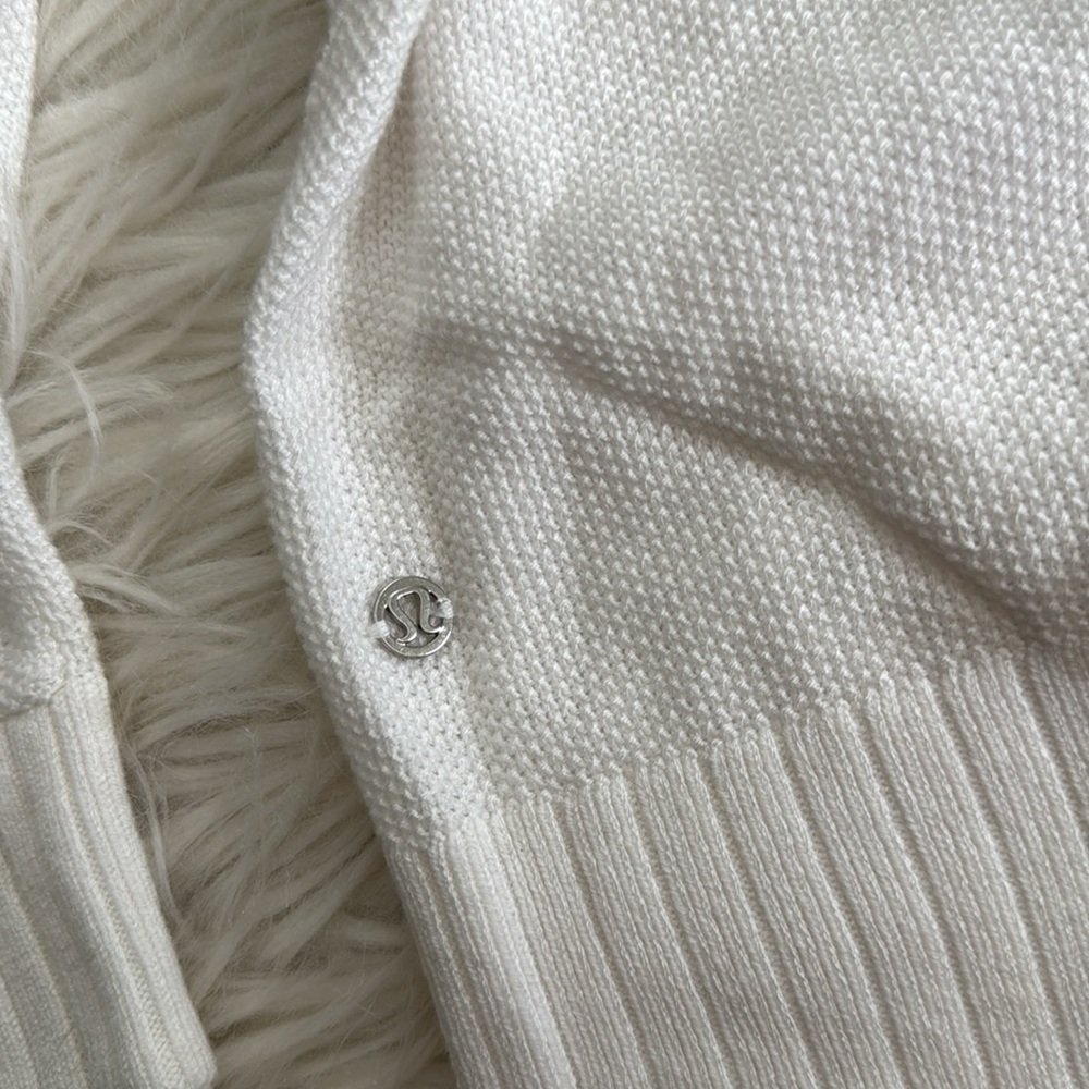 Lululemon Sincerely Yours White Sweater Size 8 - Picture 9 of 12